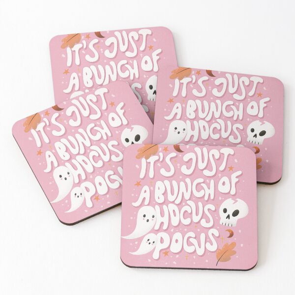 Item preview, Halloween lettering with cute ghosts and a skull. It's just a bunch of hocus pocus! designed and sold by BlueLela.