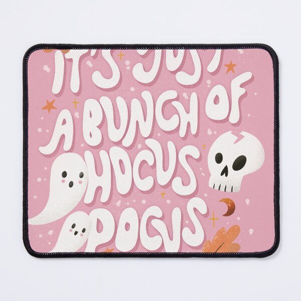 Item preview, Halloween lettering with cute ghosts and a skull. It's just a bunch of hocus pocus! designed and sold by BlueLela.
