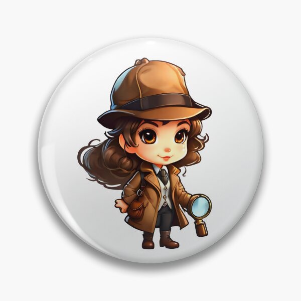 Item preview,  Female cute secret agent  Watson or private detective designed and sold by Iryna-Design.