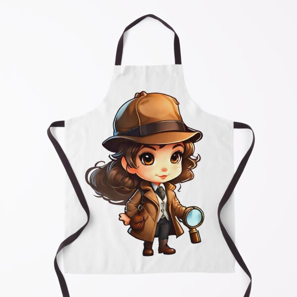 Item preview, Female cute secret agent Watson or private detective designed and sold by Iryna-Design.