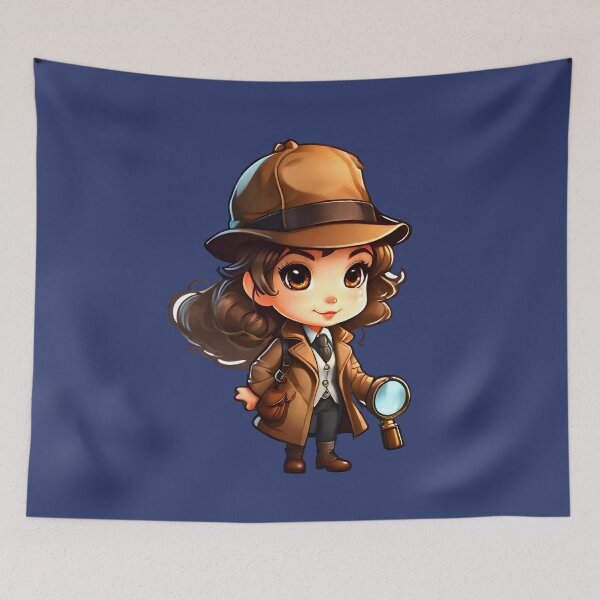Item preview,  Female cute secret agent  Watson or private detective designed and sold by Iryna-Design.