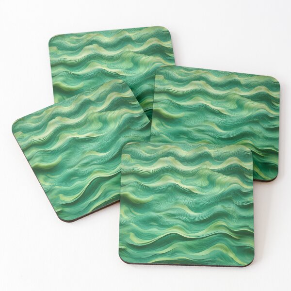 Item preview, Green wavy pattern  designed and sold by MegDexShop.