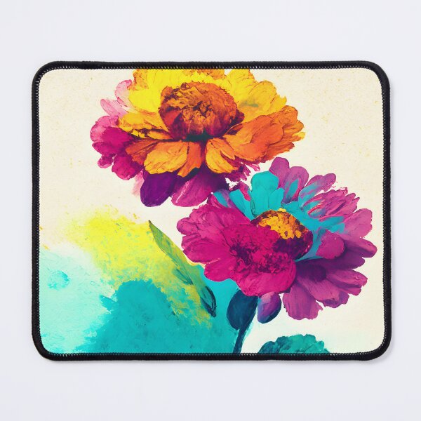 Item preview, Abstract Watercolor Flowers Maximalist – Zinnias Watercolor designed and sold by Lannanun.