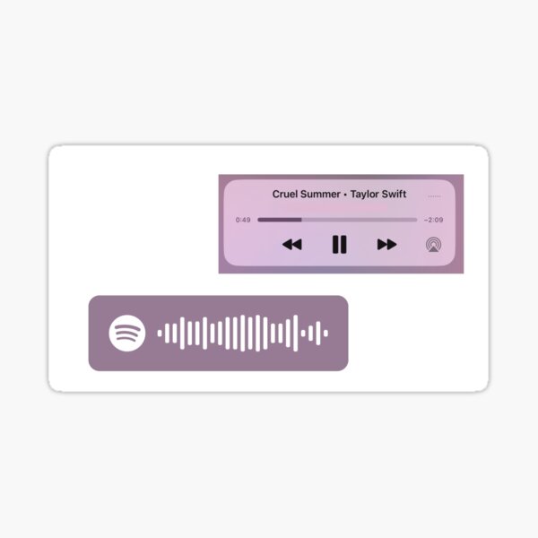 Taylor Swift Lover Spotify Code Cassette Tape Sticker -  Sweden