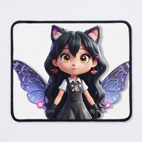 Item preview, Cute cat girl with butterfly wings designed and sold by DarksKings5000.