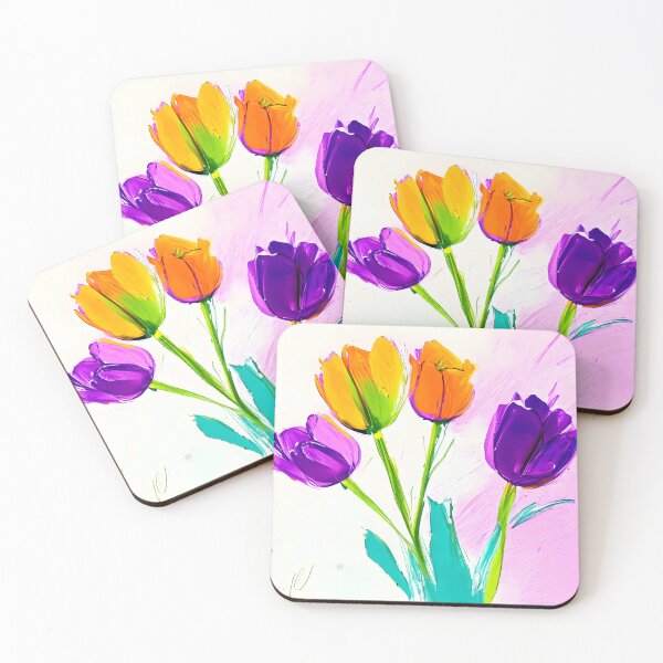 Item preview, Abstract  Watercolor Flowers Maximalist – Tulips  Watercolor designed and sold by Lannanun.