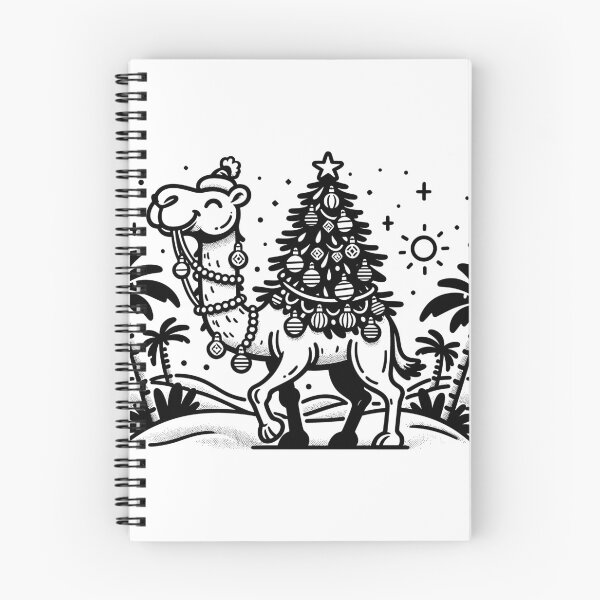 Item preview, Festive Camel Caricature - Retro Desert Christmas Design designed and sold by Moisky Patterns.