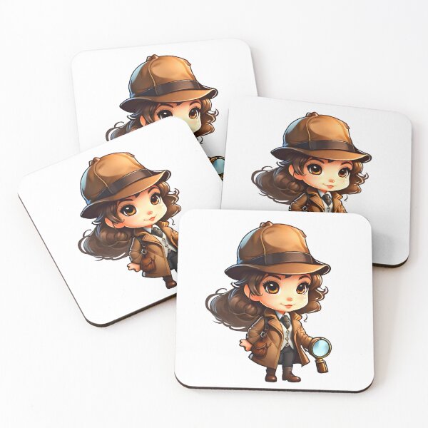 Item preview,  Female cute secret agent  Watson or private detective designed and sold by Iryna-Design.