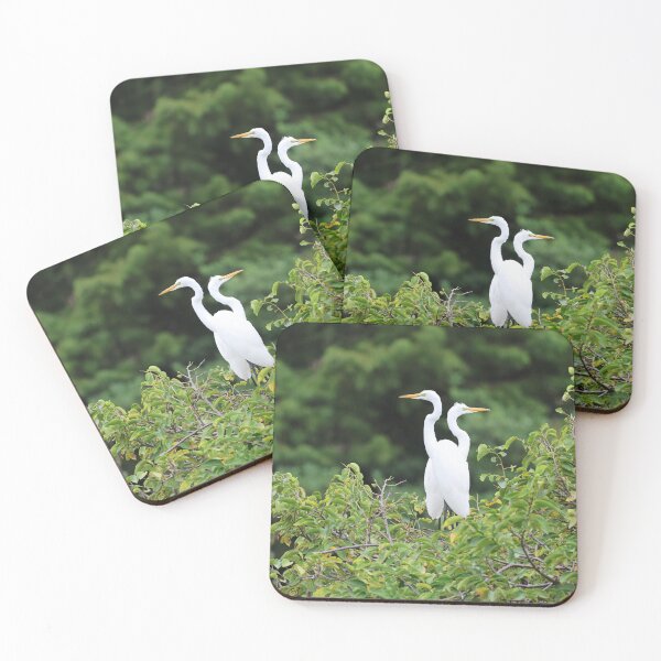 Item preview, Two Great Egrets Looking Out For Each Other designed and sold by Lisa Liberty.