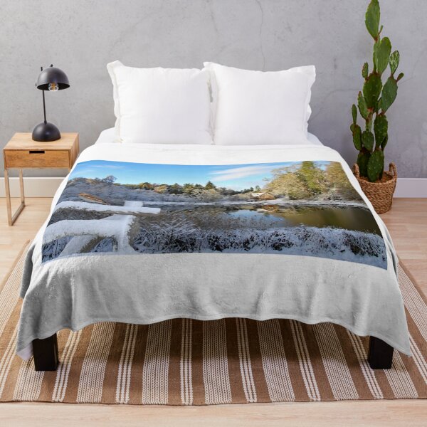 Item preview, Rosehaugh Boat House with Snow Bunting designed and sold by sandysshoots.