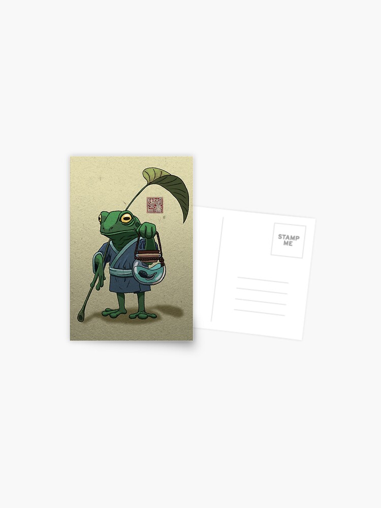 Thumbnail 1 of 2, Postcard, A Frog and His Son designed and sold by DingHuArt.