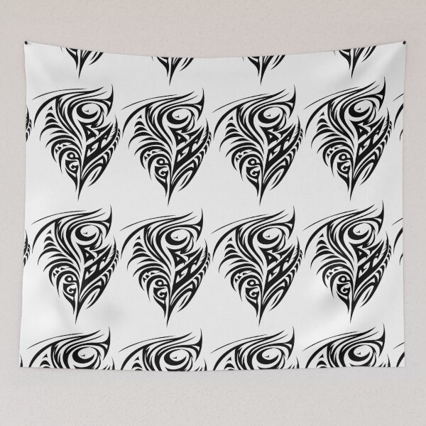 Item preview,  Maori swirl Tattoo pattern. Tribaliron flame wavy  swinging style. by Mill2023 designed and sold by Mill2023.