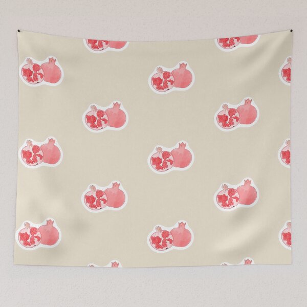 Item preview, Ripe juicy pomegranate Cartoon sticker in comic style with contour. Decoration for greeting cards, posters and prints for clothes, flyers, emblems. designed and sold by Sunshine2504.