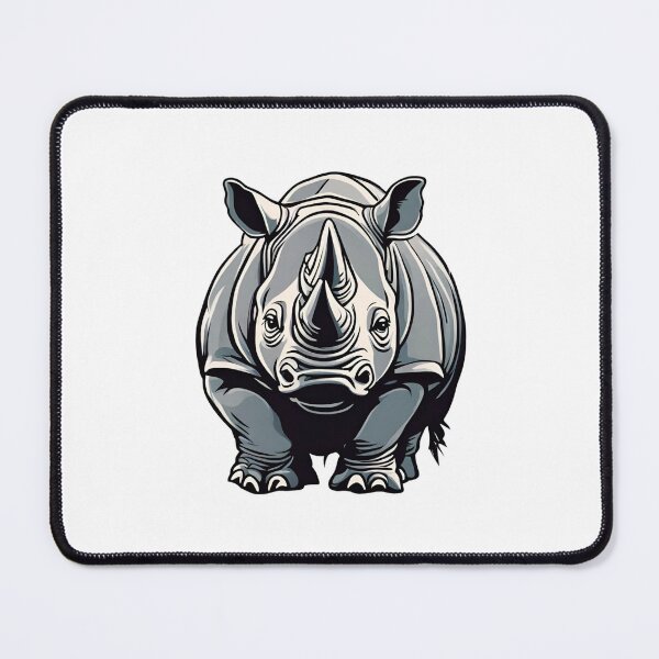 Item preview, Rhinoceros looking straight ahead designed and sold by BrohShop.