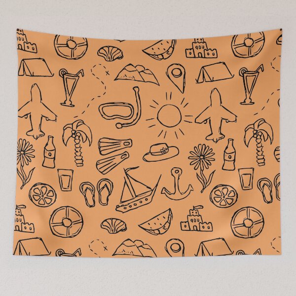 Item preview, Sandy Brown Vacation Pattern. designed and sold by ARichArts.