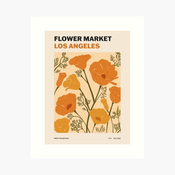 Aperçu de l'œuvre Marché aux fleurs - Los Angeles créée et vendue par Megs Lang.