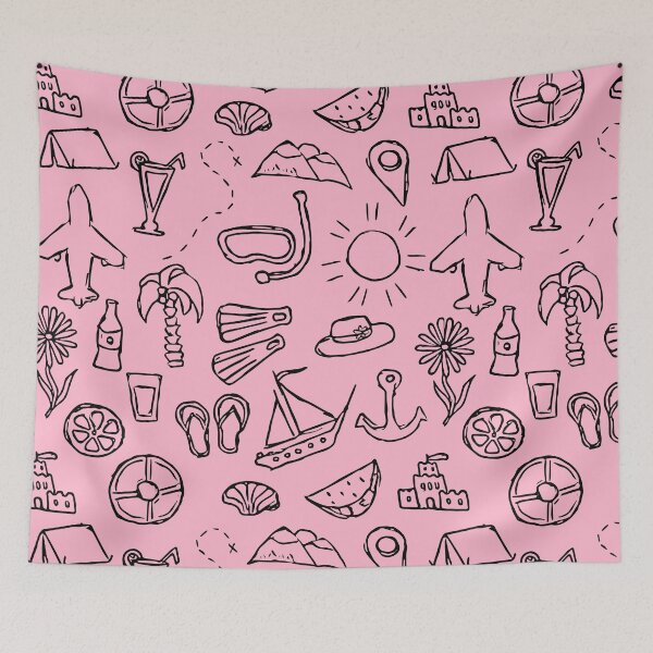 Item preview, Baby Pink Vacation Pattern. designed and sold by ARichArts.