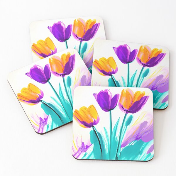 Item preview, Abstract  Watercolor Flowers Maximalist – Tulips  Watercolor designed and sold by Lannanun.