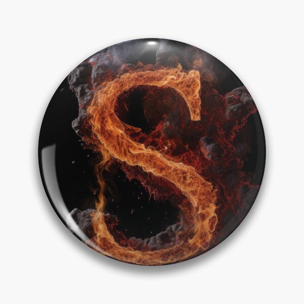 Item preview, Letter S Made Of Lava designed and sold by FireFXStudio.