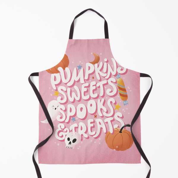 Item preview, Happy Halloween illustration with hand lettering message and cute ghosts and pumpkins designed and sold by BlueLela.