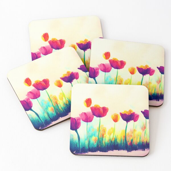 Item preview, Abstract  Watercolor Flowers Maximalist – Tulips  Watercolor designed and sold by Lannanun.
