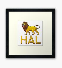 Hal Lion Drawstring Bags Framed Print