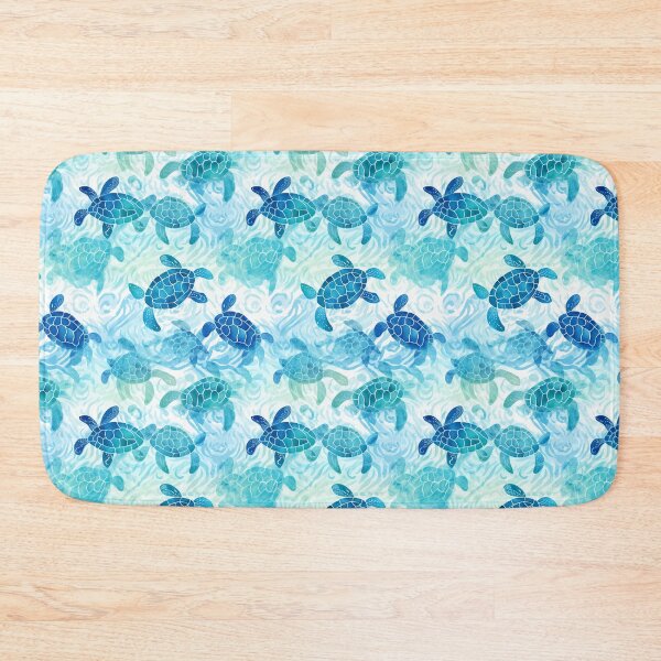 Item preview, sea turtle blue sea designed and sold by Loveanddraw.