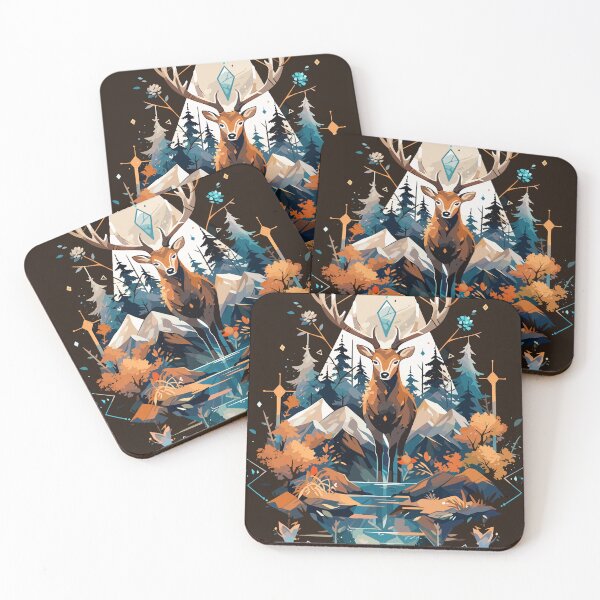 Item preview, Deer at the mountain lake designed and sold by crula.