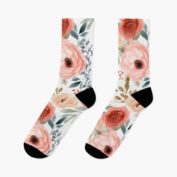 Item preview, Watercolor red pink and orange roses pattern designed and sold by meow-SN.