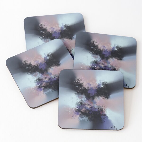 Aperçu de l'œuvre Sweet Encounters - Bleu Marine Bleu Poudre Mauve Indigo Abstrait créée et vendue par Joey Santiago.