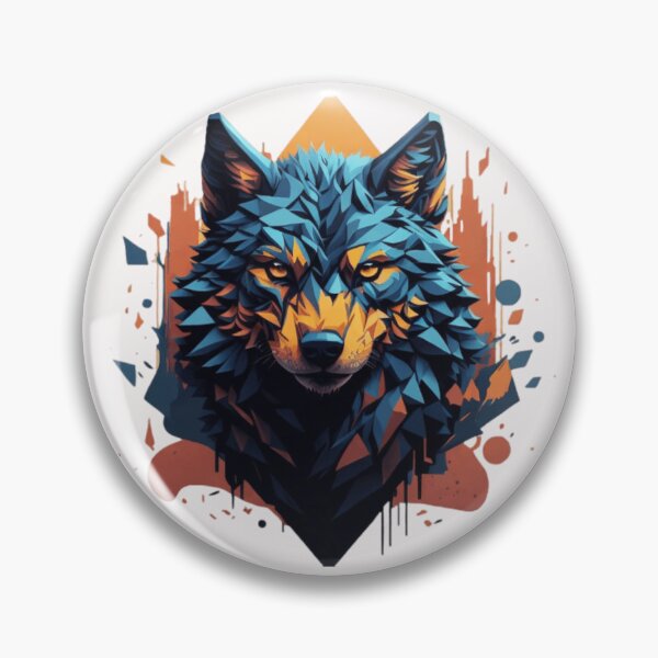 Item preview,  ferocious brave wolf mascot designed and sold by CrisFer1.