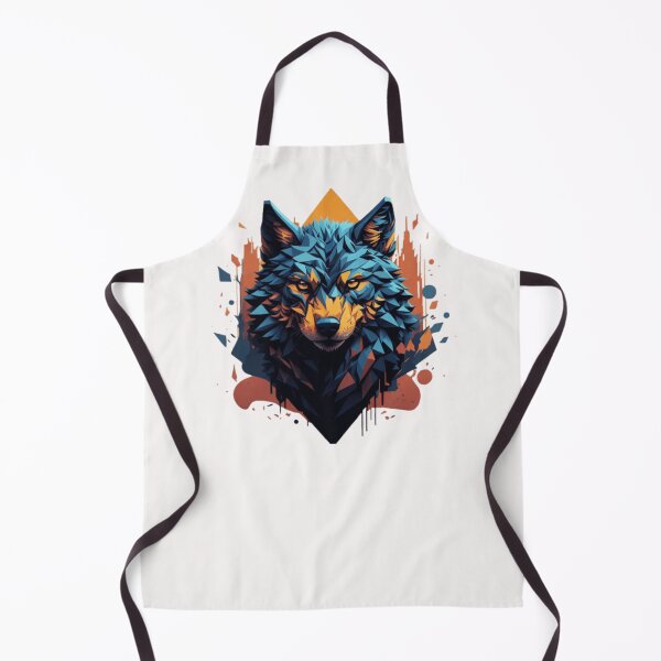 Item preview,  ferocious brave wolf mascot designed and sold by CrisFer1.
