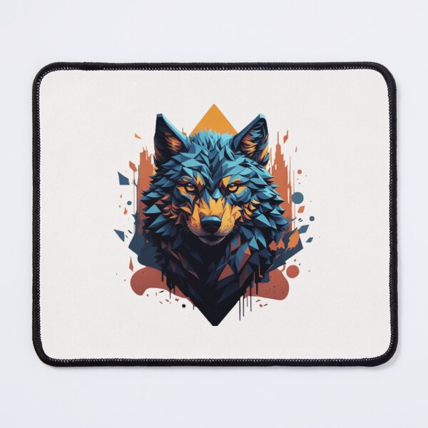 Item preview,  ferocious brave wolf mascot designed and sold by CrisFer1.