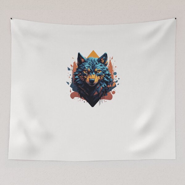 Item preview,  ferocious brave wolf mascot designed and sold by CrisFer1.