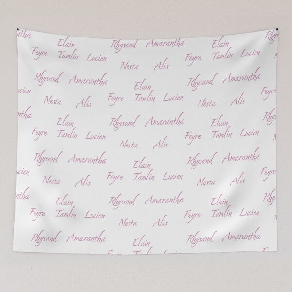 Item preview, Acotar Pink Script Characters designed and sold by TheFantazyForge.