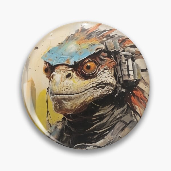 Item preview, Reptile Apocalyptic Soldier Post Apocalypse Art  designed and sold by GrinGalore.
