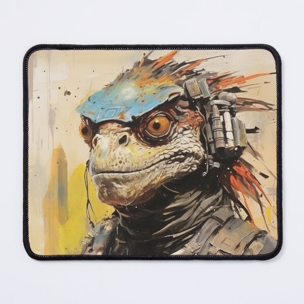 Item preview, Reptile Apocalyptic Soldier Post Apocalypse Art designed and sold by GrinGalore.