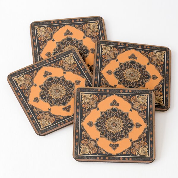 Item preview, Orange gold Persian rug  designed and sold by Roxburylane.
