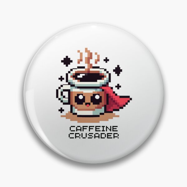 Item preview, Superhero Coffee Cup - Pixel Art 8bit Caffeine Crusader designed and sold by PixelPunkster.
