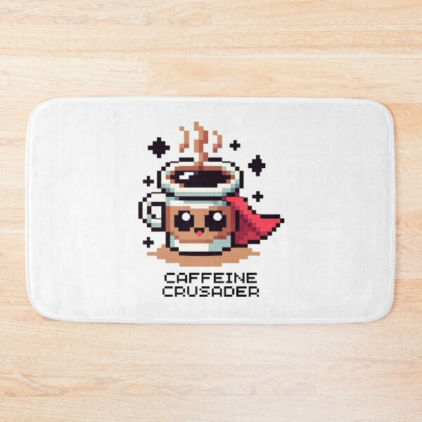 Item preview, Superhero Coffee Cup - Pixel Art 8bit Caffeine Crusader designed and sold by PixelPunkster.