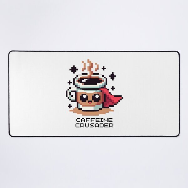 Item preview, Superhero Coffee Cup - Pixel Art 8bit Caffeine Crusader designed and sold by PixelPunkster.