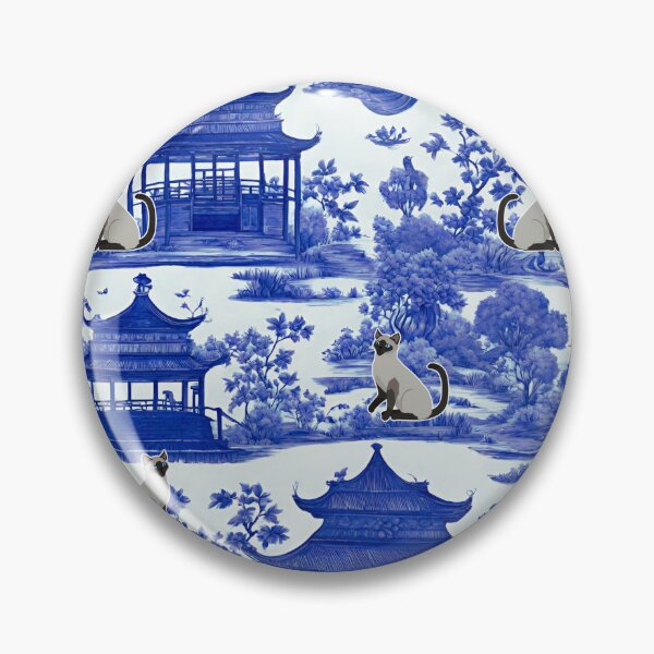 Artikelvorschau, Siamese Cats and Blue Pagodas Toile entworfen und verkauft von stargazerhill.