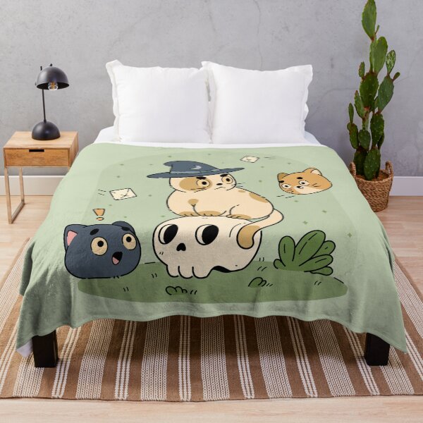 Item preview, Witch Cat and Playful Kittens | Green designed and sold by ModesaDraw.