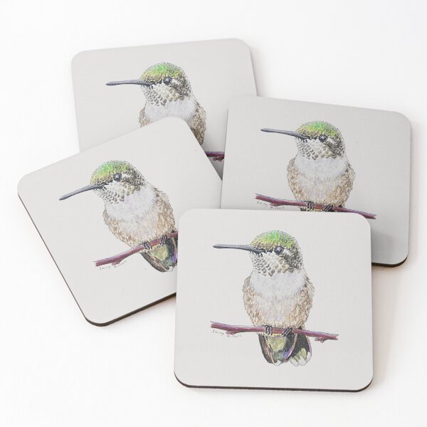 Item preview, Perched Hummingbird drawing designed and sold by Emily Bickell.