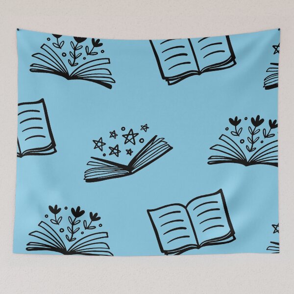 Item preview, Powder Blue Books Pattern. designed and sold by ARichArts.