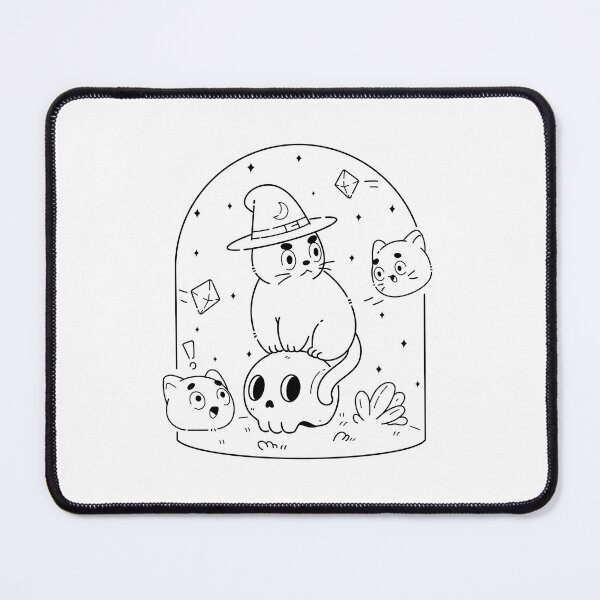 Item preview, Witch Cat and Playful Kittens | Black designed and sold by ModesaDraw.