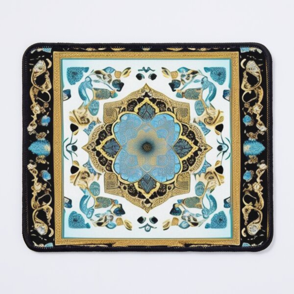 Item preview, Persian gold blue floral  designed and sold by Roxburylane.