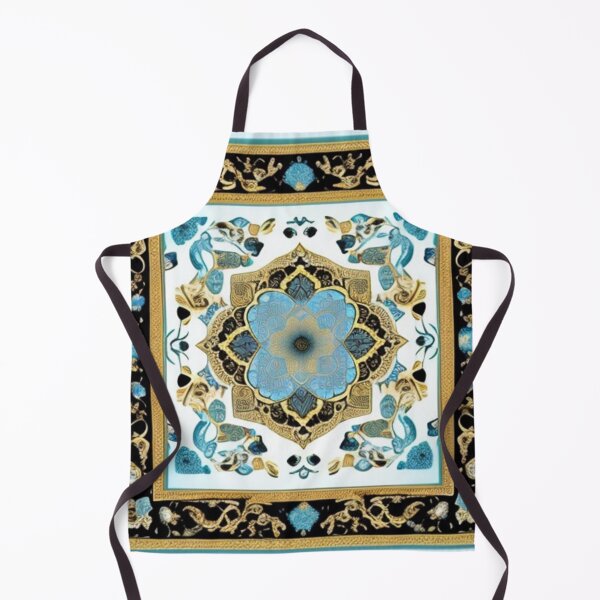 Item preview, Persian gold blue floral  designed and sold by Roxburylane.