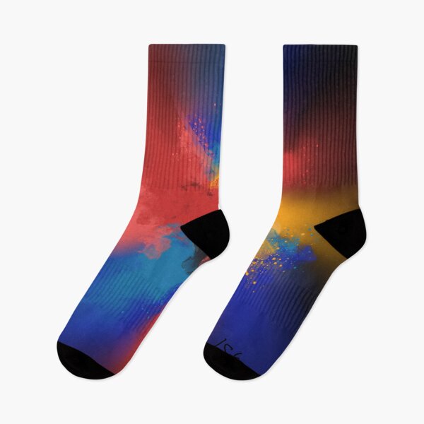 Item preview, Playing In The Night - Black Red Orange Blue Abstract designed and sold by Joey Santiago.