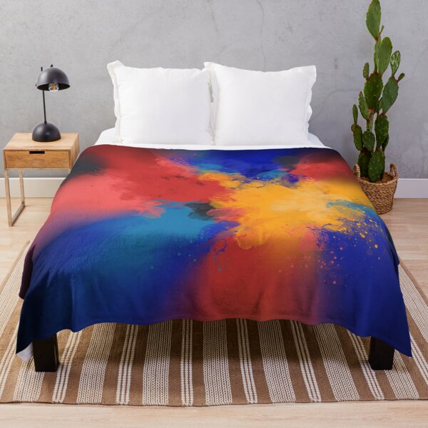 Item preview, Playing In The Night - Black Red Orange Blue Abstract designed and sold by Joey Santiago.